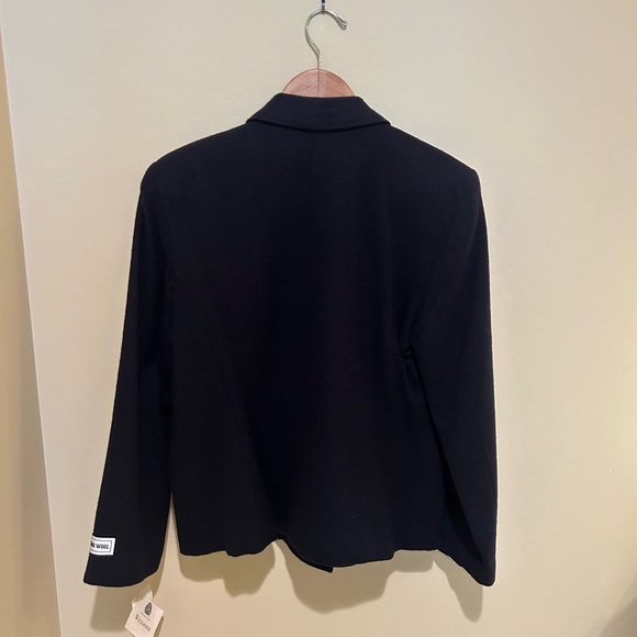 *NWT* Vintage Stephanie Andrews Navy Wool Blazer with Gold Buttons - Picture 2 of 5